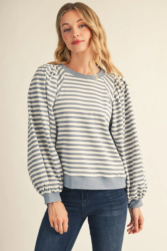 Striped Long-Sleeve Top